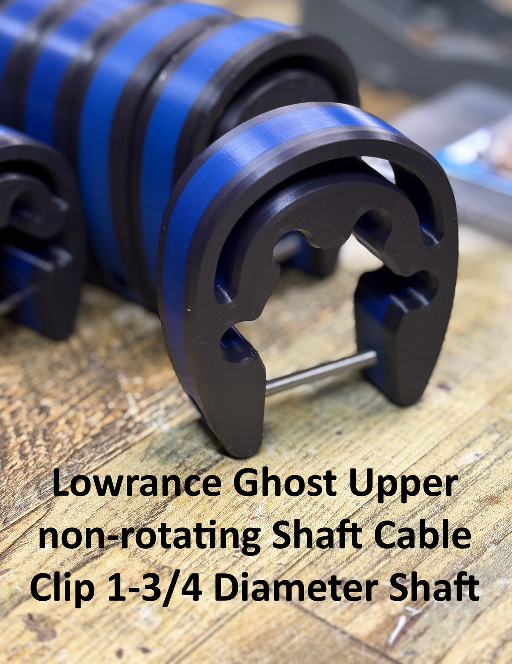 LOWRANCE GHOST , TRANSDUCER CABLE CLIP FOR UPPER STSTIONARY SHAFT